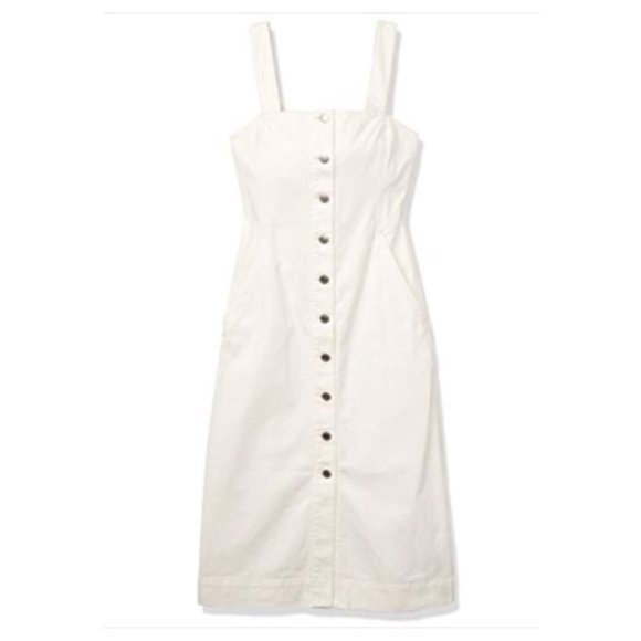 Club Monaco White Denim Dress Sz 00 New with Tag - Picture 4 of 5